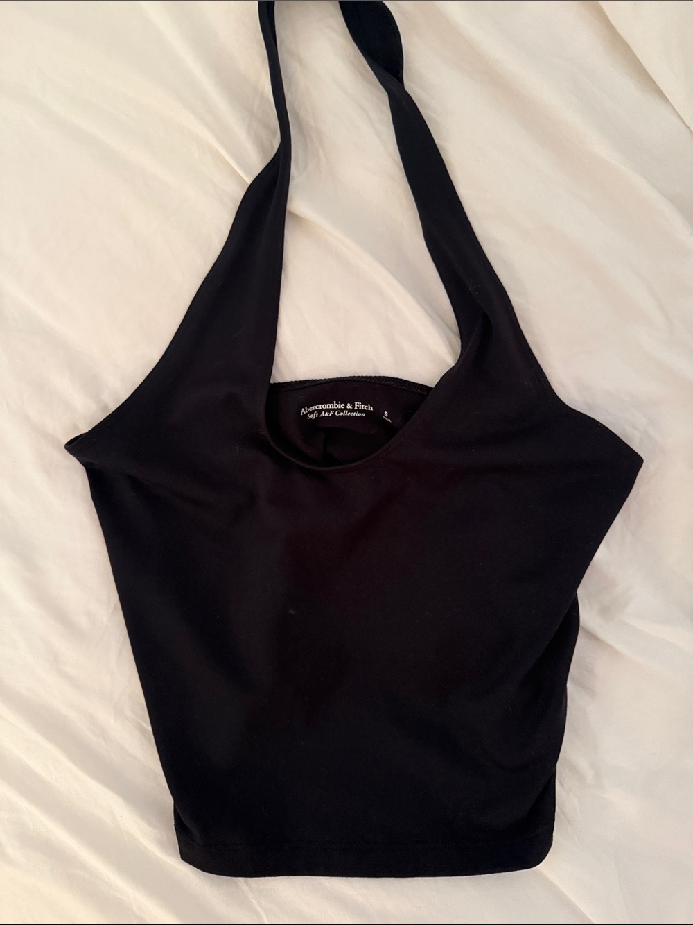 Abercrombie & Fitch Black Halter Crop Tank